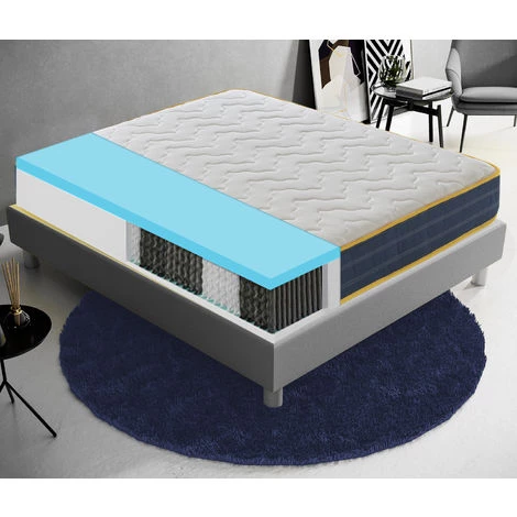 ILOVESLEEP Matelas 80x200 Ressorts Ensachés Et Mousse Mémoire à 9 Zones Différenciées - 23 Cm De Hauteur - Anatomique - Antibactérien - Anti-acarien - Dispositif Médical - 100% Made In Italy 1 ILOVESLEEP Matelas 80x200 Ressorts Ensachés Et Mousse Mémoire à 9 Zones Différenciées - 23 Cm De Hauteur - Anatomique - Antibactérien - Anti-acarien - Dispositif Médical - 100% Made In Italy