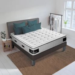HYPSOM | Matelas PLATINIUM 160x200 Cm | Mousse à Mémoire De Forme | Soutien Ferme - Blanc