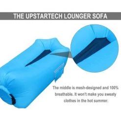 Canapé Hamac Gonflable Qdreclod Air Sofa Matelas Gonflable Rapide Portatif Extérieur Avec Tissu Résistant Aux Déchirures, Canapé Imperméable Pour La Randonnée, Le Camping, Les Pique-niques - Orange -Matelas Soldes Boutique 24213656 4