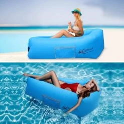 Canapé Hamac Gonflable Qdreclod Air Sofa Matelas Gonflable Rapide Portatif Extérieur Avec Tissu Résistant Aux Déchirures, Canapé Imperméable Pour La Randonnée, Le Camping, Les Pique-niques - Orange -Matelas Soldes Boutique 24213656 5