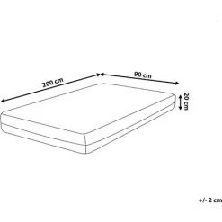 BELIANI Matelas En Mousse Blanc 90x200 - Blanc -Matelas Soldes Boutique 24389823 3