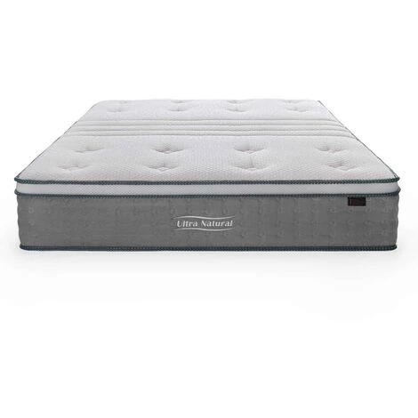 MOBILIER DECO HYBRID NATURE - Matelas Hybride 160 X 200 X 29 Cm Soie Et Ressorts Ensachés - Blanc 4 MOBILIER DECO HYBRID NATURE - Matelas Hybride 160 X 200 X 29 Cm Soie Et Ressorts Ensachés - Blanc – Image 4