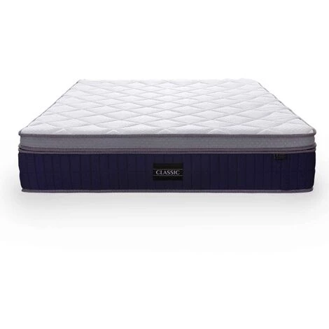 MOBILIER DECO HYBRID CLASSICO - Matelas Hybride 140 X 190 X 31 Cm Mémoire De Forme Et Ressorts Ensachés - Blanc 5 MOBILIER DECO HYBRID CLASSICO - Matelas Hybride 140 X 190 X 31 Cm Mémoire De Forme Et Ressorts Ensachés - Blanc – Image 5