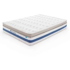 MOBILIER DECO HYBRID FRESH - Matelas Hybride 160 X 200 X 32 Cm Mémoire De Forme Et Ressorts Ensachés - Blanc -Matelas Soldes Boutique 25003303 4