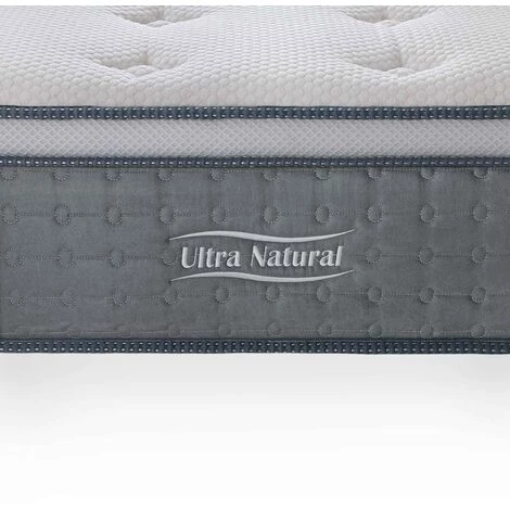MOBILIER DECO HYBRID NATURE - Matelas Hybride 140 X 190 X 29 Cm Soie Et Ressorts Ensachés - Blanc 2 MOBILIER DECO HYBRID NATURE - Matelas Hybride 140 X 190 X 29 Cm Soie Et Ressorts Ensachés - Blanc – Image 2