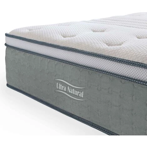 MOBILIER DECO HYBRID NATURE - Matelas Hybride 140 X 190 X 29 Cm Soie Et Ressorts Ensachés - Blanc 3 MOBILIER DECO HYBRID NATURE - Matelas Hybride 140 X 190 X 29 Cm Soie Et Ressorts Ensachés - Blanc – Image 3