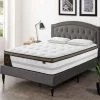 MOBILIER DECO HYBRID LUXE - Matelas Hybride 160 X 200 épaisseur 31 Cm Mémoire De Forme Et Ressorts Ensachés - Blanc