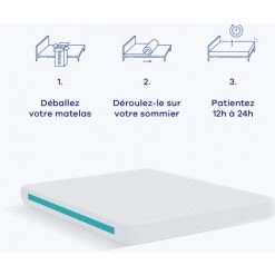 Hypnia - Matelas L'Essentiel-135 X 190 (cm) - Blanc -Matelas Soldes Boutique 25966298 3