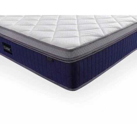 DECO IN PARIS Matelas Hybride CLASSIC 160 X 200 Cm Ressorts Ensachés Et Mémoire De Forme épaisseur 31 Cm - Blanc 5 DECO IN PARIS Matelas Hybride CLASSIC 160 X 200 Cm Ressorts Ensachés Et Mémoire De Forme épaisseur 31 Cm - Blanc – Image 5