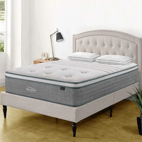 DECO IN PARIS Matelas Hybride NATURAL 160 X 200 Cm Ressorts Ensachés Et Soie épaisseur 29 Cm - Blanc 1 DECO IN PARIS Matelas Hybride NATURAL 160 X 200 Cm Ressorts Ensachés Et Soie épaisseur 29 Cm - Blanc
