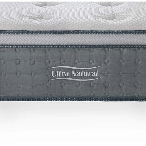 DECO IN PARIS Matelas Hybride NATURAL 180 X 200 Cm Ressorts Ensachés Et Soie épaisseur 29 Cm - Blanc 5 DECO IN PARIS Matelas Hybride NATURAL 180 X 200 Cm Ressorts Ensachés Et Soie épaisseur 29 Cm - Blanc – Image 5