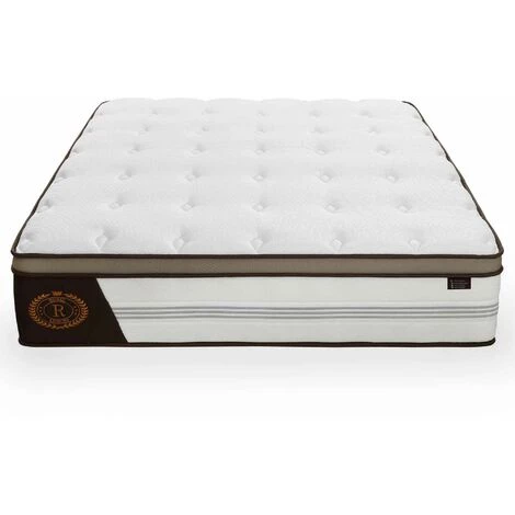 DECO IN PARIS Matelas Hybride ROYAL LUX 140 X 190 Cm Ressorts Ensachés Et Mémoire De Forme épaisseur 31 Cm - Blanc 2 DECO IN PARIS Matelas Hybride ROYAL LUX 140 X 190 Cm Ressorts Ensachés Et Mémoire De Forme épaisseur 31 Cm - Blanc – Image 2