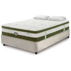 DECO IN PARIS Matelas Hybride BAMBOO 140 X 190 Cm Ressorts Ensachés Et Mémoire De Forme épaisseur 30 Cm - Blanc