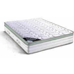 DECO IN PARIS Matelas Mémoire De Forme 140 X 190 Hauteur 27 Cm ALOE VERA - Blanc
