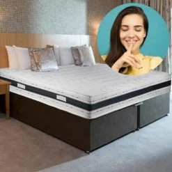 Matelas 140x190 H25 Mémoire De Forme - LUXEMEMO - Memory "50 Kg/m3" - Soutien "Equilibré" - 9 Zones De Confort - Epaissuer "25cm" - Batflex - La Couleur Peut Changer