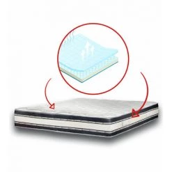 BATFLEX Matelas 140X190 Mémoire De Forme GEL GHOST H25 - Confort Soutien Equilibré - Epaisseur 25 Cm - Matelas En Mousse Ergonomique, Mémoire De Forme Et GEL - La Couleur Peut Changer - La Couleur Peut Changer -Matelas Soldes Boutique 26375709 4
