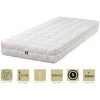 LITERIEJULIEN Matelas Face été Latex Naturel 80 Kg/m3 Face Hiver Mémoire De Forme 60 Kg/m3 + Alèse 90x200 X 21 Cm Souple - Déhoussable Housse Lavable - 7 Zones De Confort