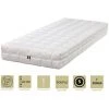 KINGOFDREAMS Matelas Face été Latex Naturel 70 Kg/m3 Face Hiver Mémoire De Forme 60 Kg/m3 90x200 X 22 Cm Souple + Oreiller Visco - Déhoussable Housse Lavable - 7 Zones De Confort