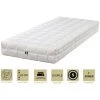 KING OF DREAMS Matelas Face été Latex Naturel 70 Kg/m3 Face Hiver Mémoire De Forme 60 Kg/m3 + Alèse 80x200 X 22 Cm Souple - Spécial Sommier Electrique - Déhoussable Housse Lavable - 7 Zones De Confort