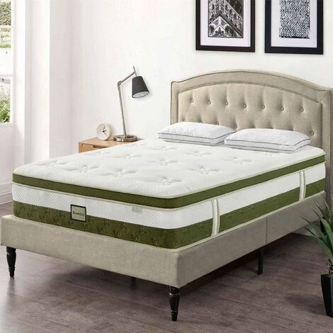 MOBILIER DECO HYBRID BAMBOU - Matelas Hybride 160 X 200 épaisseur 30 Cm Mémoire De Forme Et Ressorts Ensachés - Blanc 1 MOBILIER DECO HYBRID BAMBOU - Matelas Hybride 160 X 200 épaisseur 30 Cm Mémoire De Forme Et Ressorts Ensachés - Blanc