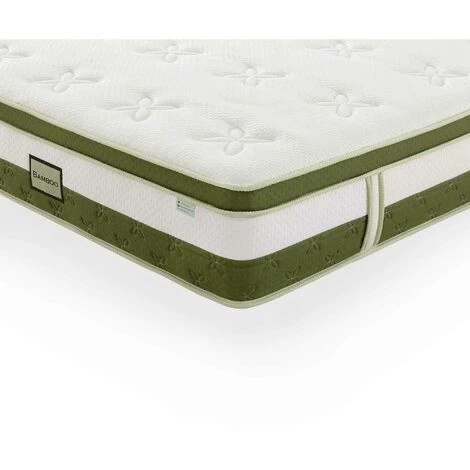DECO IN PARIS Matelas Hybride BAMBOO 180 X 200 Cm Ressorts Ensachés Et Mémoire De Forme épaisseur 30 Cm - Blanc 4 DECO IN PARIS Matelas Hybride BAMBOO 180 X 200 Cm Ressorts Ensachés Et Mémoire De Forme épaisseur 30 Cm - Blanc – Image 4