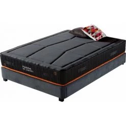 HABITAT & JARDIN Matelas Ressorts Ensachés + Surmatelas Intégré Détachable "Lyla" - 140 X 190 Cm