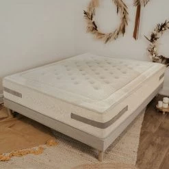 NUIT DE COTON DORMEZ EN PLEINE NATURE NUIT DE COTON | Matelas SERENADE Bio 90x200 Cm | Ressorts Ensachés | Soutien Ferme - Beige