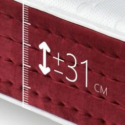 DORMALIT Matelas 90X180 POCKET SPRING SUPREME Epaisseur 31 CM Ressorts Ensaches Exclusif Titane Multicouche Mousse Effect Nuage Sur 2 Faces TRES EPAIS -Matelas Soldes Boutique 27823224 3