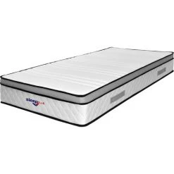 PROVENCE LITERIE Matelas Marie A Ressorts Ensaches + 4 Cm Memoire De Forme 80 Kg/m3 + Alese 70x190 Hauteur +/- 26 Cm - Accueil Moelleux - Soutien Ferme - 7 Zones De Confort - Hypoallergenique