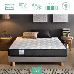 DREAMING KAMAHAUS Matelas Mousse Sense | Deux Faces : Viscoélastique / 3D AIRFRESH | Avec Fibre Hypoallergénique | Respirant | Réversible Hauteur: ±16cm 70 X 190 Cm -Matelas Soldes Boutique 28909562 4