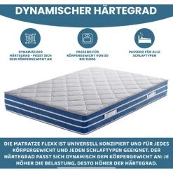 Arensberger Matelas Flexx 7 Zones Avec Mousse à Mémoire De Forme 3D, Hauteur 27 Cm, Adapté Aux Personnes Allergiques, 2 Couches : Mousse à Froid + Mousse Visco Smart ,90cm X 200cm (de) 7 Arensberger Matelas Flexx 7 Zones Avec Mousse à Mémoire De Forme 3D, Hauteur 27 Cm, Adapté Aux Personnes Allergiques, 2 Couches : Mousse à Froid + Mousse Visco Smart ,90cm X 200cm (de) -Matelas Soldes Boutique 29330498 3