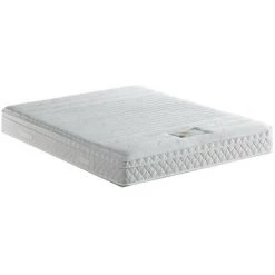 PROVENCE LITERIE Matelas Memoryplus A Ressorts Ensaches + 4 Cm Memoire De Forme 80 Kg/m3 + Alese 70x190 Hauteur +/- 23 Cm - Accueil Moelleux - Soutien Equilibre + Oreiller Visco - 7 Zones De Confort - Hypoallergenique