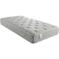 PROVENCE LITERIE Matelas Excellence A Ressorts Ensaches + Memoire De Forme 80 Kg/m3 + Alese 80x190 Hauteur +/- 25,5 Cm - Accueil Moelleux - Soutien Equilibre + Oreiller Visco - 5 Zones De Confort - Hypoallergenique