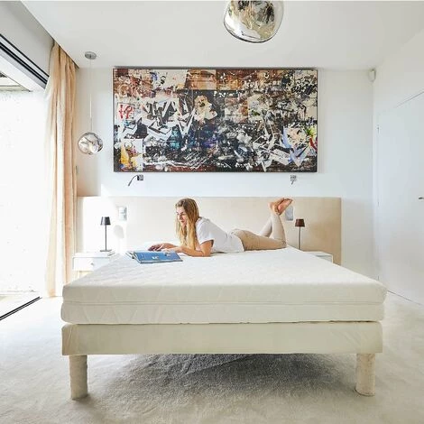 RED DECO Matelas à Mémoire De Forme GIULIA Blanc Mousse 180x200cm - Blanc 2 RED DECO Matelas à Mémoire De Forme GIULIA Blanc Mousse 180x200cm - Blanc – Image 2