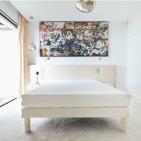 RED DECO Matelas à Mémoire De Forme GIULIA Blanc Mousse 180x200cm - Blanc 4 RED DECO Matelas à Mémoire De Forme GIULIA Blanc Mousse 180x200cm - Blanc – Image 4