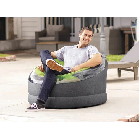 Fauteuil Gonflable Jazzy Vert - Intex - Vert 2 Fauteuil Gonflable Jazzy Vert - Intex - Vert – Image 2