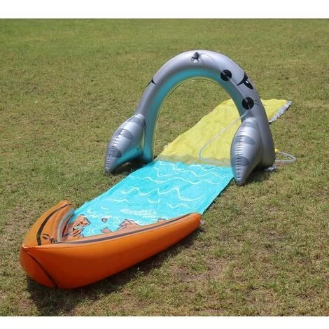 IDeko® Tapis De L'eau Gonflable Glissant Eau Piscine Jeu Eau Plein Air 2 IDeko® Tapis De L'eau Gonflable Glissant Eau Piscine Jeu Eau Plein Air – Image 2