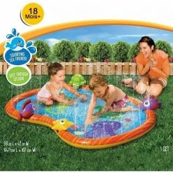 IDeko® Tapis De L'eau Gonflable Jeu De L'Eau Piscine Jeu Eau Plein Air Pour Enfant