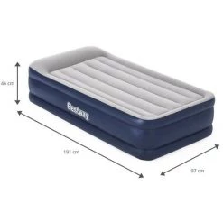 Lit Gonflable Individuel Bestway 191x97x46 Cm Gonfleur Integré Gris -Matelas Soldes Boutique 32315436 5
