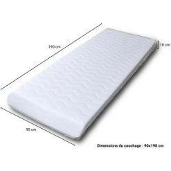 LE QUAI DES AFFAIRES Matelas BEDPUR 2 90x190 - Mémoire De Forme/ 90x190 Cm -Matelas Soldes Boutique 32616373 4