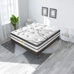 MAISON AUBERTIN Matelas Concorde Ressorts Ensachés Accueil Mémoire De Forme Ferme - 26cm - 140X190cm