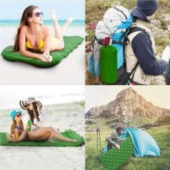 Kueatily Matelas Camping, Tapis De Couchage Avec Oreiller De Gonflable Matelas Randonnée Pliable Et Imperméable Pour Camping, Voyage, Randonnée 190 * 56 * 6cm (Vert) -Matelas Soldes Boutique 32991931 3