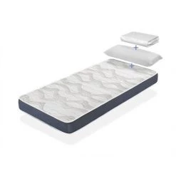 DORMALIT Pack LIT ENFANTS Matelas 80X160 H14 CM ERGO CONFORT + 1 Oreiller 80x35 Cm + 1 Protege Matelas 80x160 Cm
