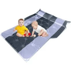 BARES Matelas Pneumatique Automatique De Voiture, Matelas D'extérieur De Camping Portable Avec Sac De Rangement, Coussin De Matelas Gonflable De Camping D'air De Voiture，gris Foncé -Matelas Soldes Boutique 35612591 3