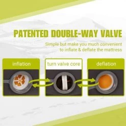 QOMOTOP Matelas De Camping Autogonflant Ultra épais, Matelas De Sol Ultra Confortable Pour Dormir Sur Le Côté, 4 Pouces D'épaisseur, 80" × 52" (double), Lit D'invité Portable Au Sol Enroulable, Bleu - Blue -Matelas Soldes Boutique 35833254 4