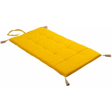 ENJOY HOME Futon 60x120 Cm LOLA 100% Coton - JAUNE MOUTARDE 2 ENJOY HOME Futon 60x120 Cm LOLA 100% Coton - JAUNE MOUTARDE – Image 2
