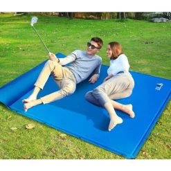 THSINDE Tapis De Pique-nique Gonflable Automatique 2-3 Personnes Camping Camping En Plein Air Pause Déjeuner Lit Rembourré (190 * 158 * 3) -Matelas Soldes Boutique 36246098 3
