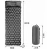 THSINDE Tapis De Couchage Camping Auto-gonflable, Tapis De Couchage épais Amélioré Ultraléger, Matelas Pneumatique Imperméable Durable Pour Randonnée, Sac à Dos, Camping ， 190 * 58 * 5cm (avec Oreiller, Gris)