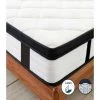PROVENCE LITERIE Matelas Akira A Ressorts Ensaches + 4 Cm Memoire De Forme 80 Kg/m3 + Alese 70x190 Hauteur +/- 27 Cm - Accueil Moelleux - Soutien Equilibre - 7 Zones De Confort - Hypoallergenique