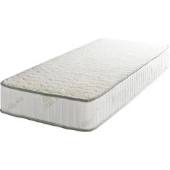 KINGOFDREAMS Super Deluxe Matelas 70x200 Mousse Poli Lattex Indéformable - Face Hiver Laine Merinos 100% - Tissu à L'Aloé Vera - Hauteur 23 Cm - Soutien Ferme